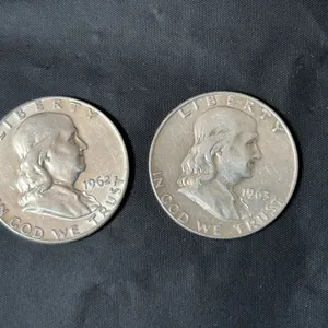 1962-D & 1963-D Franklin Half Dollars