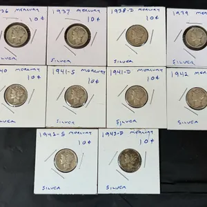 (10) Silver Mercury Dimes