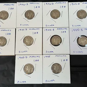 (10) Silver Mercury Dimes