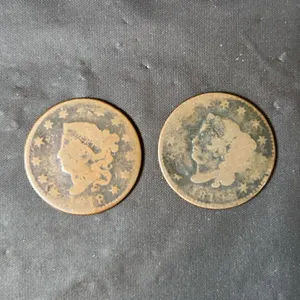 1818 & 1819 Braided Hair Large Cents