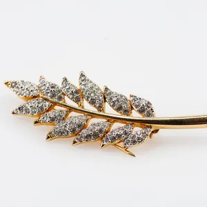 Swarovski Leaf Brooch
