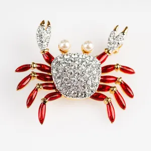 Swarovski Crystal Crab Brooch