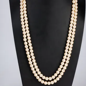 Simulated Pearl Necklace- 30" Long