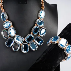 St. Thomas Blingy Blue Matching Necklace and Bracelet- New With Tags