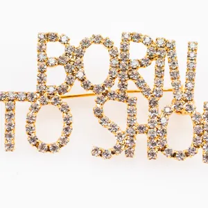 "Born To Shop" Sparkly Brooch