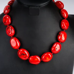 Chunky Red Coral Necklace