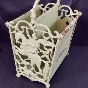 Art Deco Cast Iron Magazine Rack