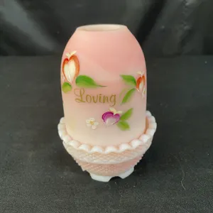 Fenton Hand Painted Fairy Lamp