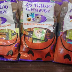 Halloween-themed temporary tattoos.