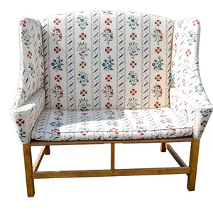 Vintage Ivory and Floral Settee