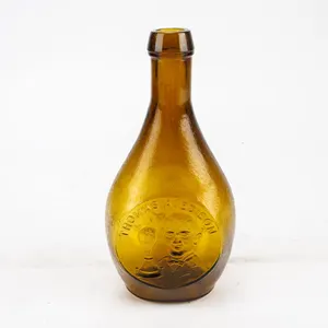 Collectible Clevinger Bros. Amber Glass Bottle