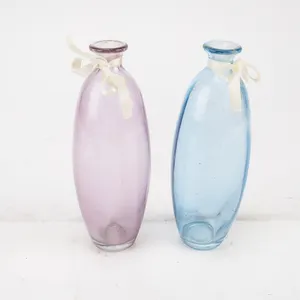 Matched Pair of 7" Art Glass Vases