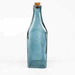 Triangular Glass Bottle With Cork