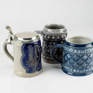 Group of 3 Vintage Ceramic German Beer Steins.