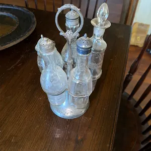 Glass Condiment Set