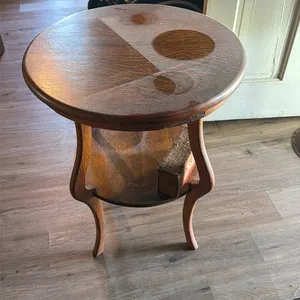 Wooden Side Table with Shelf