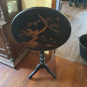 Black Round Side Table