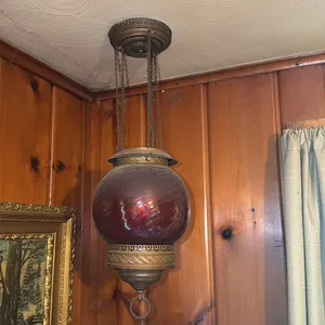 Hanging Oil Lamp with Shade