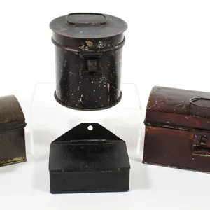 TOLE PAINTED TIN BOXES.