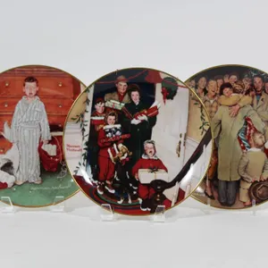 GORHAM NORMAN ROCKWELL CHINA COLLECTIBLES WITH ORIGINAL BOXES.