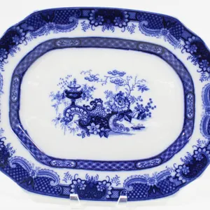 JACOB AND THOMAS FURNIVAL & CO. "INDIAN JAR" SERVING PLATTER.