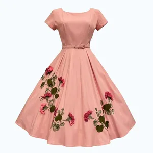 Beautiful Marjorie Montgomery Pink Dress with Floral Applique