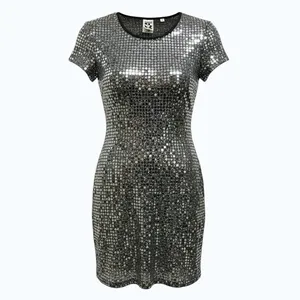 Zanoni by Jalate Short-Sleeve Sequin Dress, Made in USA