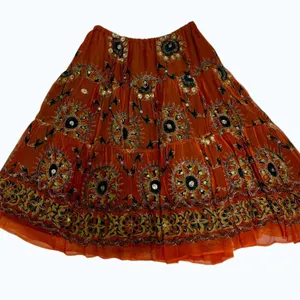 NEW Aardvark’s Odd Ark Orange Embroidered Skirt With Black Underskirt