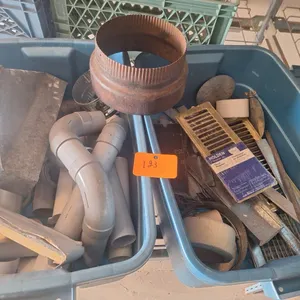 2 - Totes of Pipes, Scrap Metal, Paint Supplies