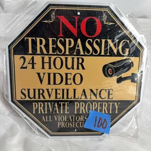 NO TRESPASSING METAL SIGN