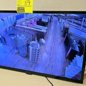 Amcrest 16-channel security system package. Includes an Amcrest 16-channel DVR unit, (3) Insignia monitors, and assorted dome cameras. DVR features HD