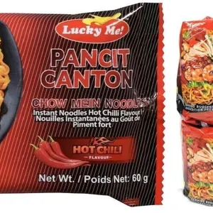 [BB 04/22/2026] 2 New Packs of 6 Lucky Me Instant Pancit Canton Hot Chilli Flavour Chow Mein Instant Noodles, 60g Per Pack