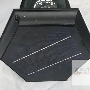 Solar Powered Outdoor LED Post Lantern – Black, Post Mount, Integrated Panel, 8-12 Hour Runtime