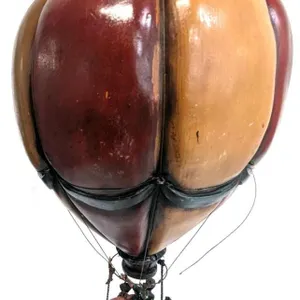 Vintage 1970s Allan Agohob Vintage Hot Air Balloon Hanging Sculpture with People in Basket