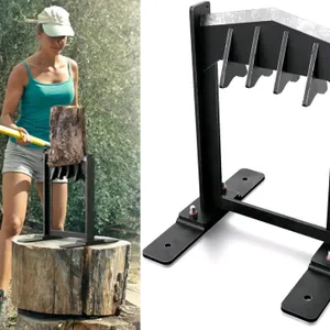 New Meepocan Manual Kindling Splitter, Heavy Duty Firewood Splitter with Quenching Hardened Sharp Blade for Hardwood-Portable & Safe Axe-Free, 13L