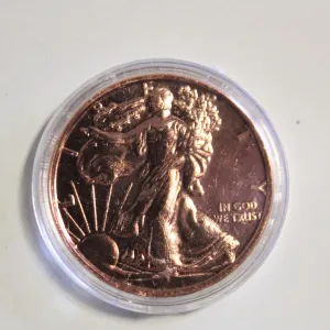 .999 COPPER "WALKING LIBERTY " COIN