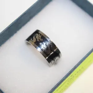 SIZE 9 REPEATING DRAGON STAINLESS STEEL RING
