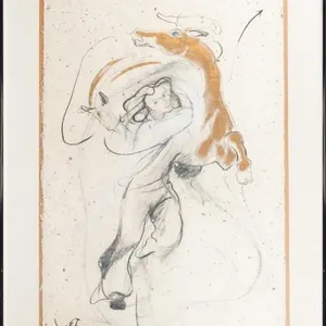JOHN EATON (CANADIAN, 1942-2020) FIGURE WITH HORSE