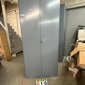 2 Door Metal Storage Cabinet with/ Dividers & Lock