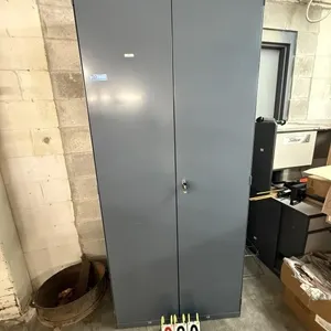 2 Door Metal Storage Cabinet with/ Dividers & Lock