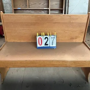 Pew Style Wooden Bench, 4' Wide