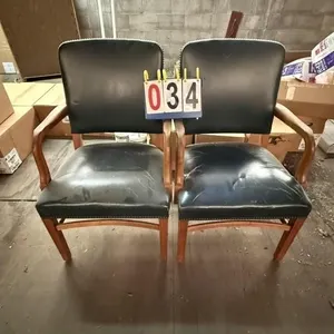 2-Leather Arm Chairs