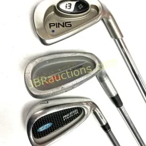ASSORTED GOLF CLUBS IRONS  - PING, DM, DUNLOP