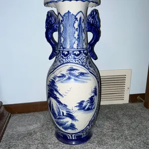 Blue and White Ceramic Vase
