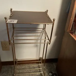 Metal Stand with Wood Top