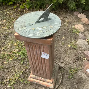 Bronze Sundial on Pedestal