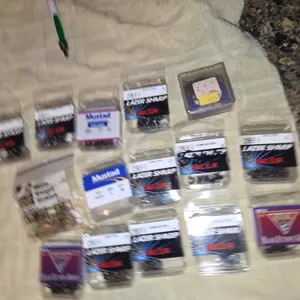 Several boxes of hooks