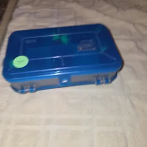 Pocket fishing container small with contents