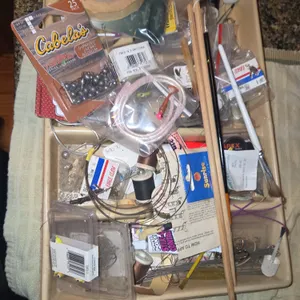 Variety of fishing items