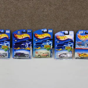 5 Mattel Hot Wheels Die-Cast Cars, Factory-Sealed in Original Packaging